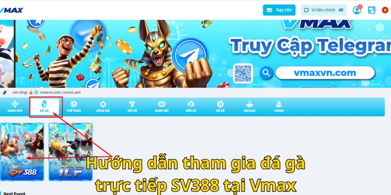 Hướng dẫn tham gia đá gà trực tiếp SV388 tại Vmax Hướng dẫn tham gia đá gà trực tiếp SV388 tại Vmax